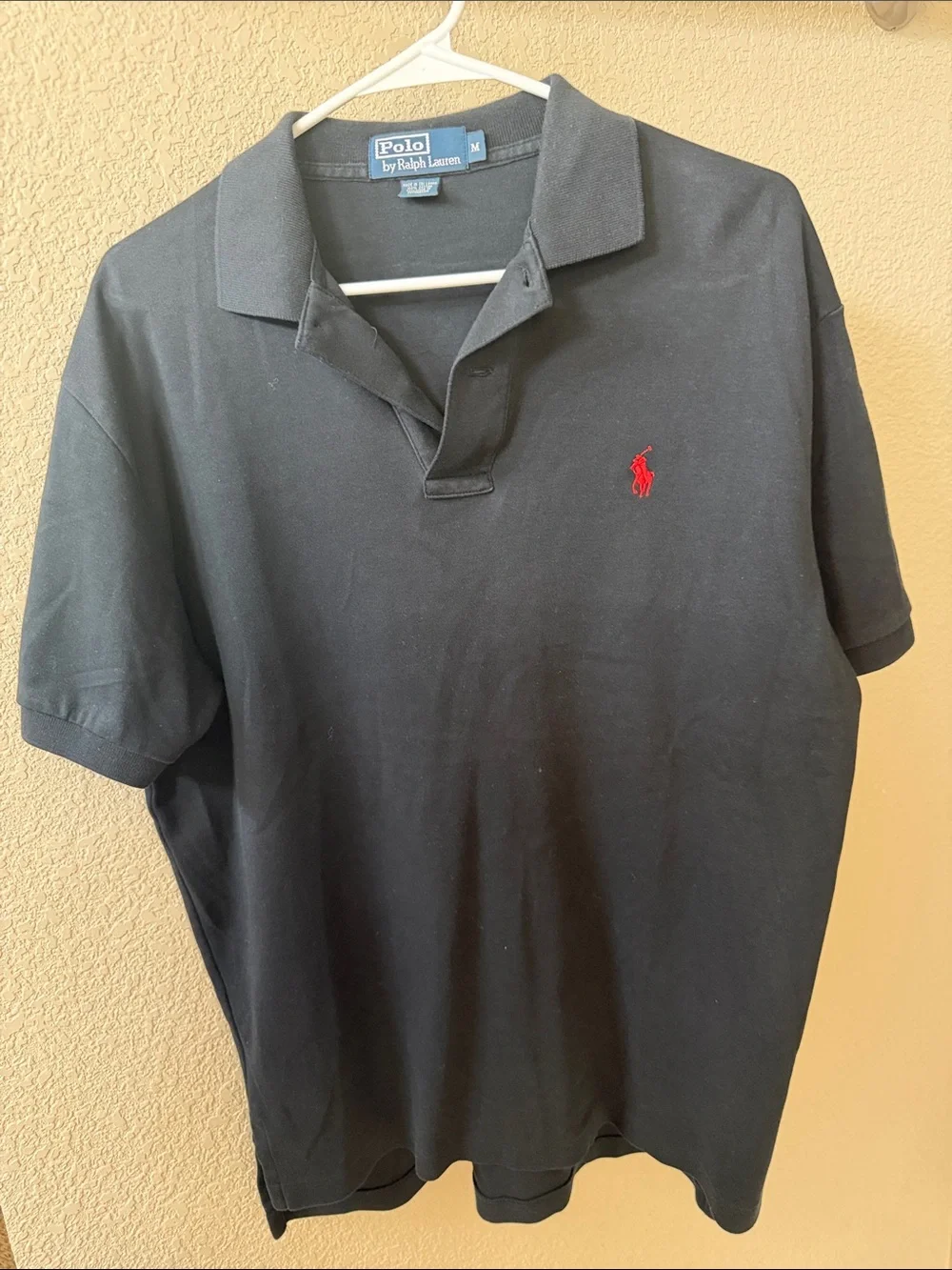 Polo by Ralph Lauren Black Polo with Red Pony Logo